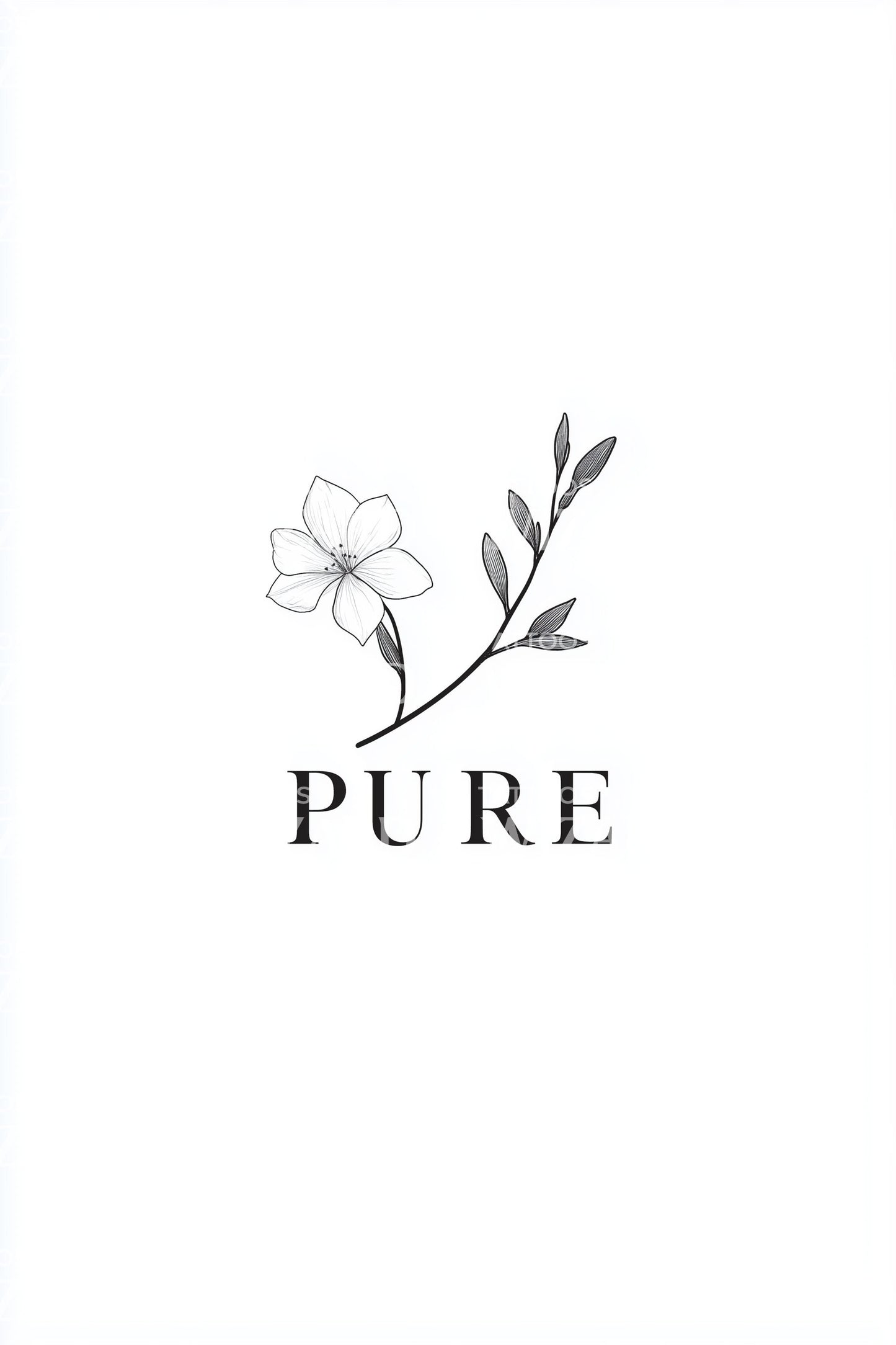 Tiny Pure Sprig Tattoo Design