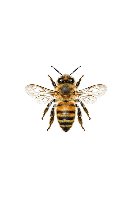 Tiny Realistic Honeybee Tattoo Design
