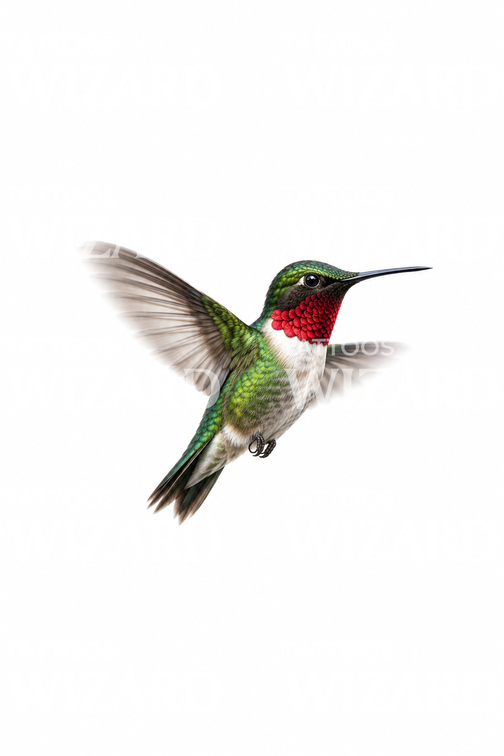 Piccolo tatuaggio di colibrì gola rubino
