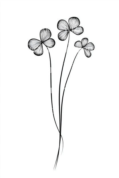 Tiny Wildflowers Tattoo Idea