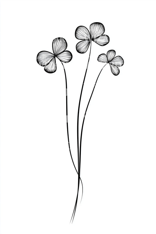 Tiny Wildflowers Tattoo Idea
