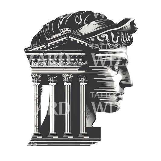 Roman Empire Collage Tattoo Design