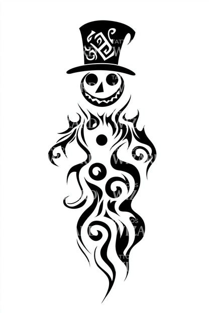 Top Hat Snowman Tattoo Idea