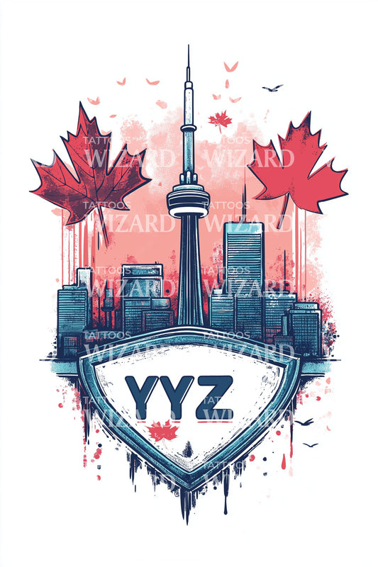 Toronto Shield YYZ Tattoo Design