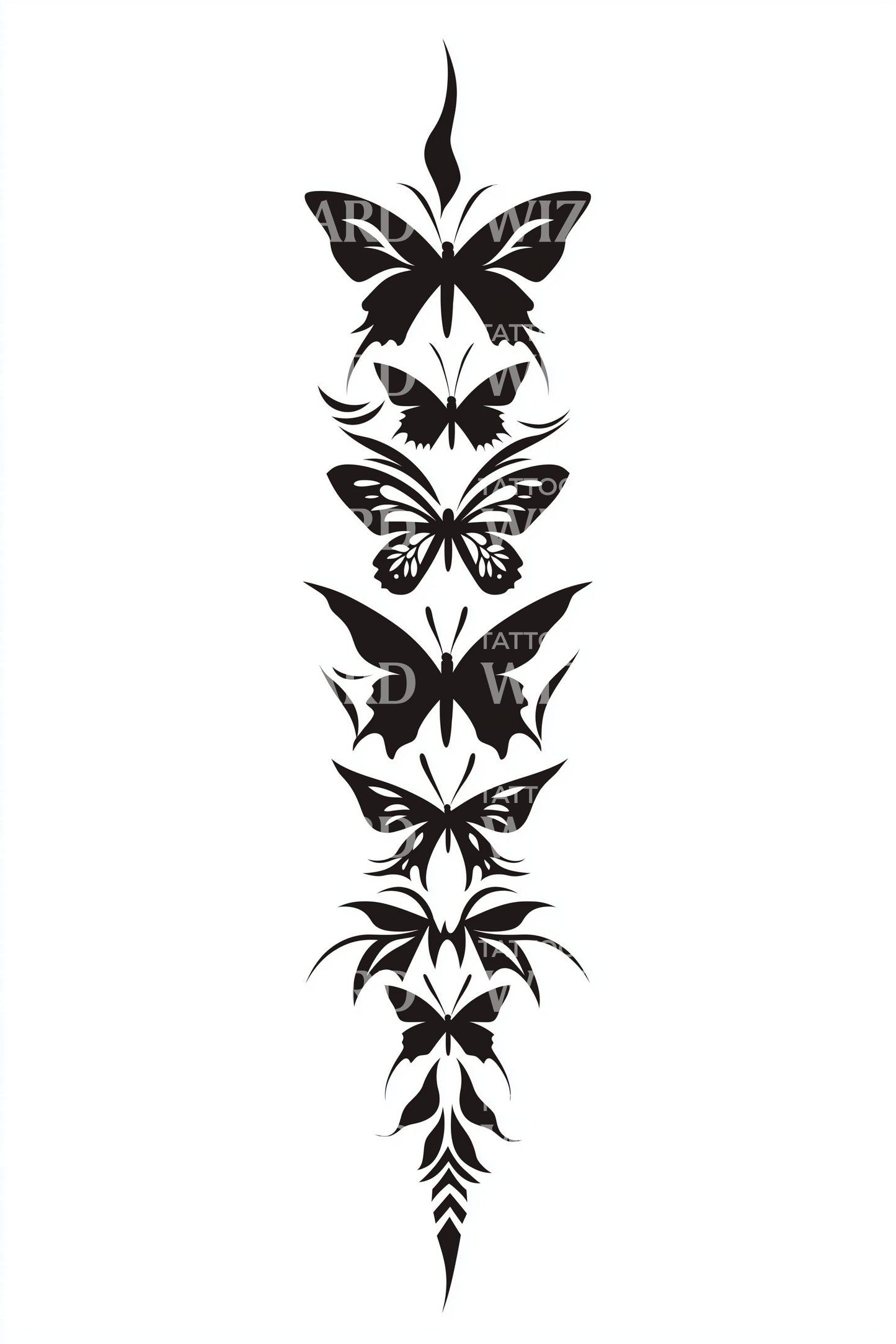 Totem Mask Floral Tattoo Design