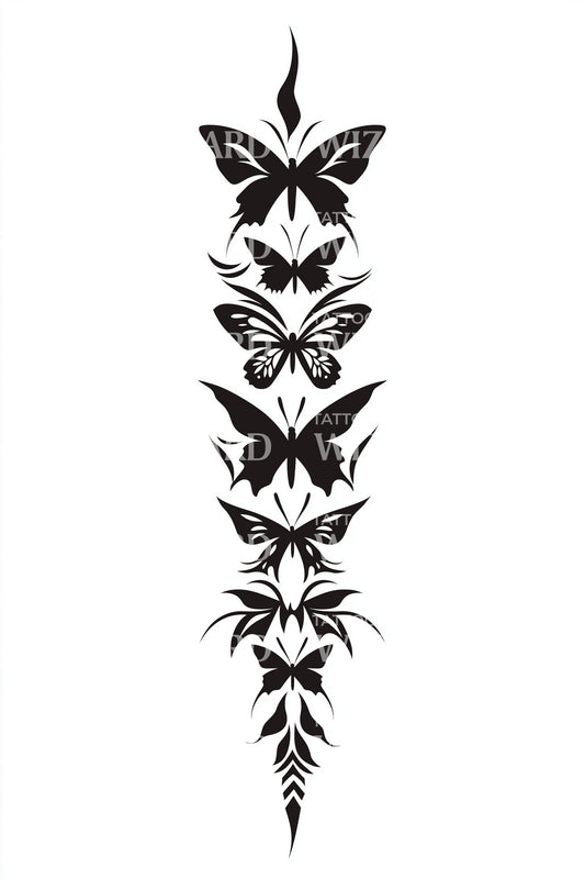 Totem Mask Floral Tattoo Design