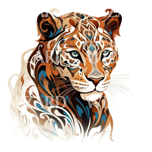 Neo-traditionelles Panther-Tattoo-Design