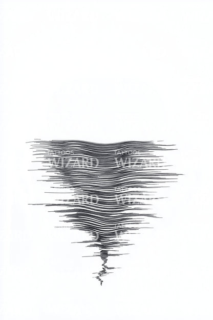 Tranquil Vortex Sketch Tattoo Design
