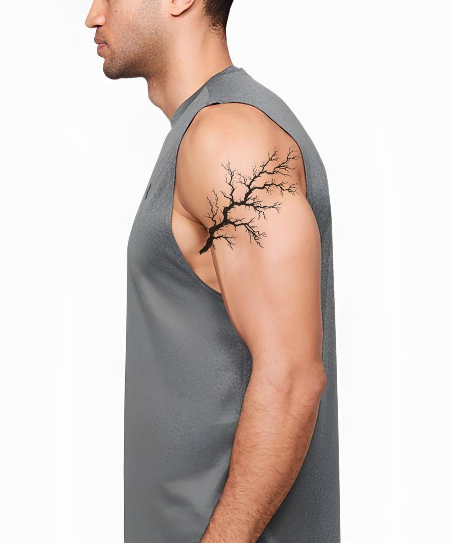 Bare Tree Branch Tattoo Idea