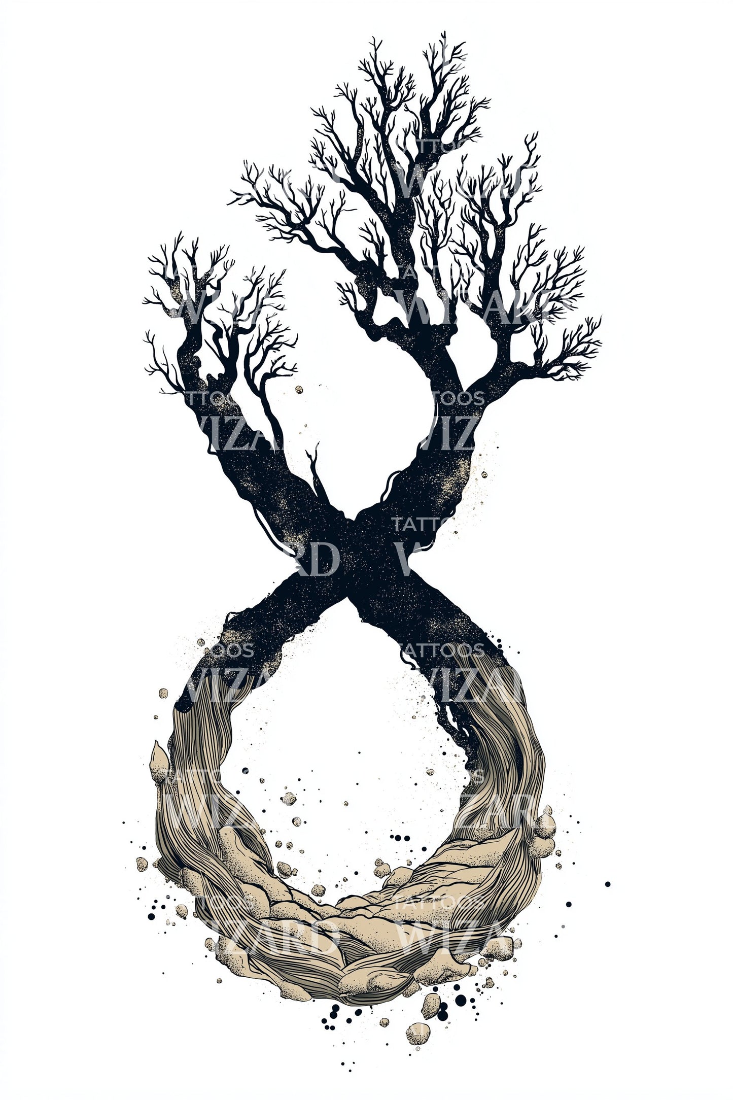 Tree of Life Infinity Tattoo Illustration – Tattoos Wizard Designs