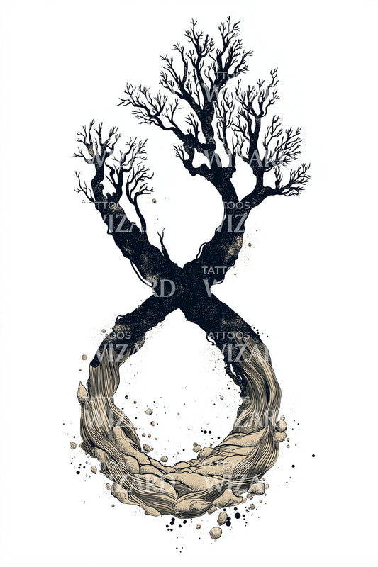 Tree of Life Infinity Tattoo Illustration