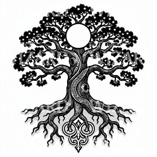 生命之树纹身设计
