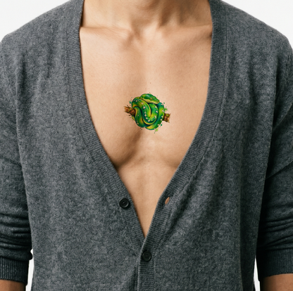 Green Tree Python Watercolor Tattoo
