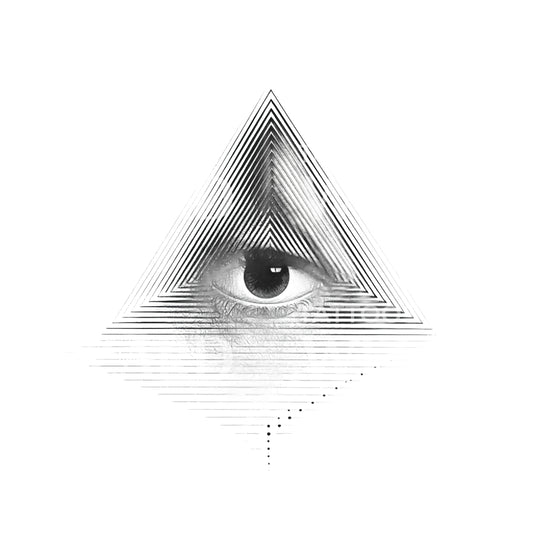 Triangle Eye Optical Illusion Tattoo Design