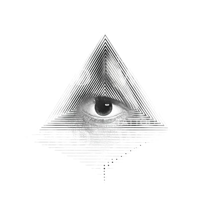Triangle Eye Optical Illusion Tattoo Design