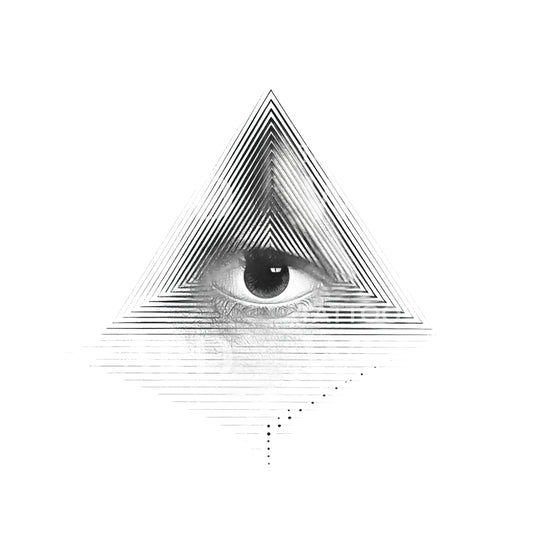 Conception de tatouage d'illusion d'optique d'oeil de triangle