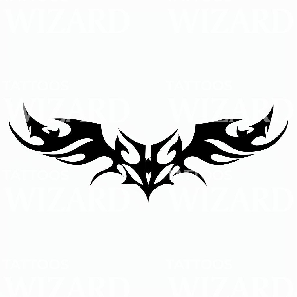 Tribal Abstract Wing Tattoo Design