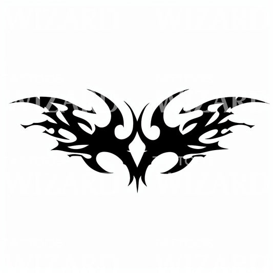 Tribal Butterfly Wings Tattoo Design