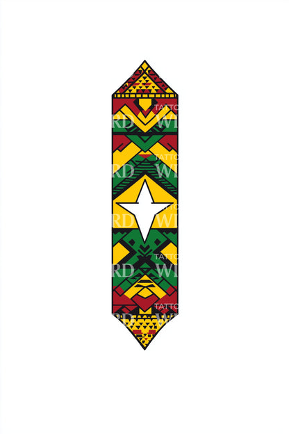 Desenho de Tatuagem Estrela Chevron Tribal