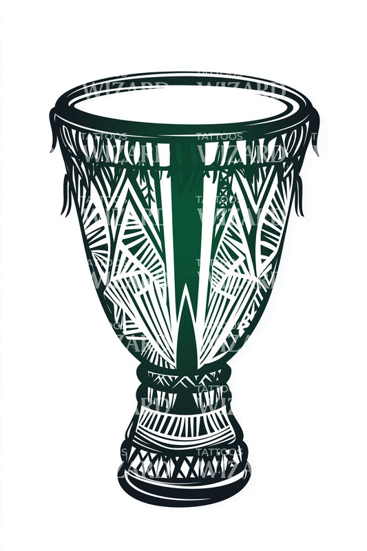 Tribal Djembe Nigeria Tattoo Design