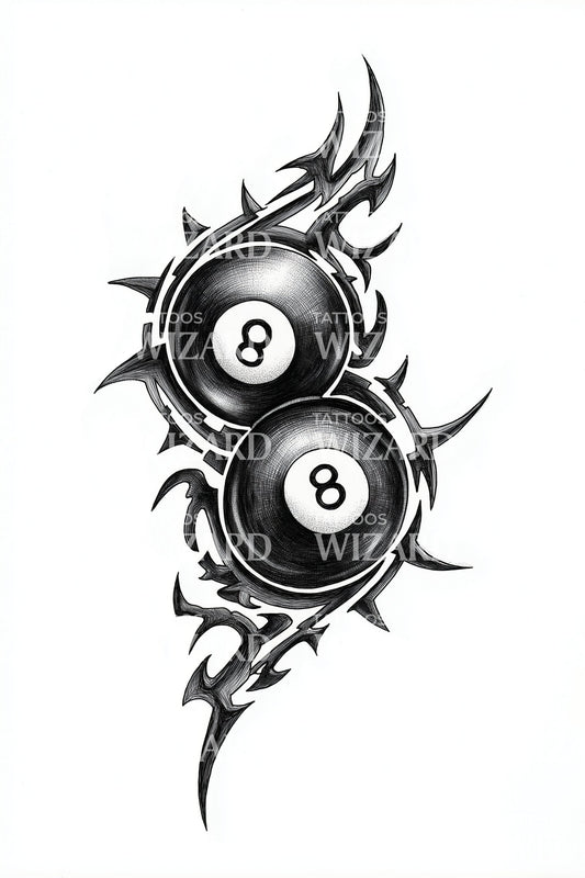 Tribal otte bold tatoveringsdesign