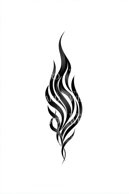 Tribal Flame Emblem Tattoo Design