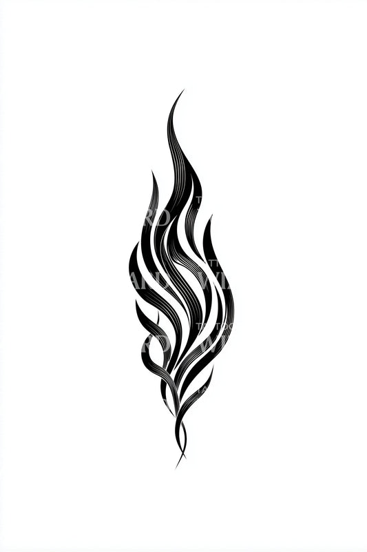 Tribal Flame Emblem Tattoo Design