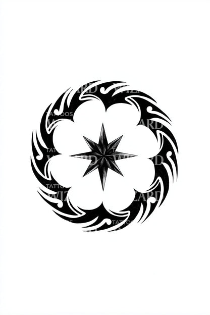 Ilustrasi Tato Halo Api Tribal