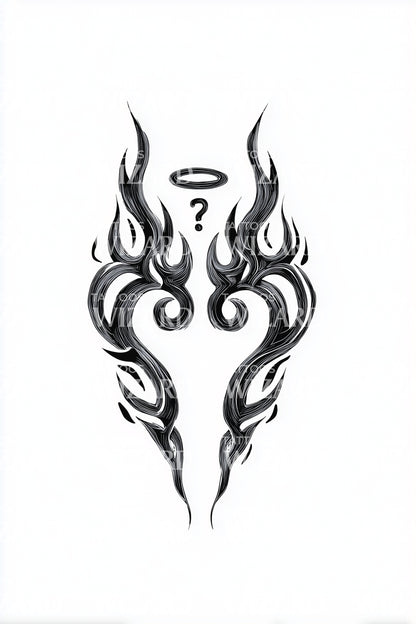 Tribal Halo Totem Tattoo Design