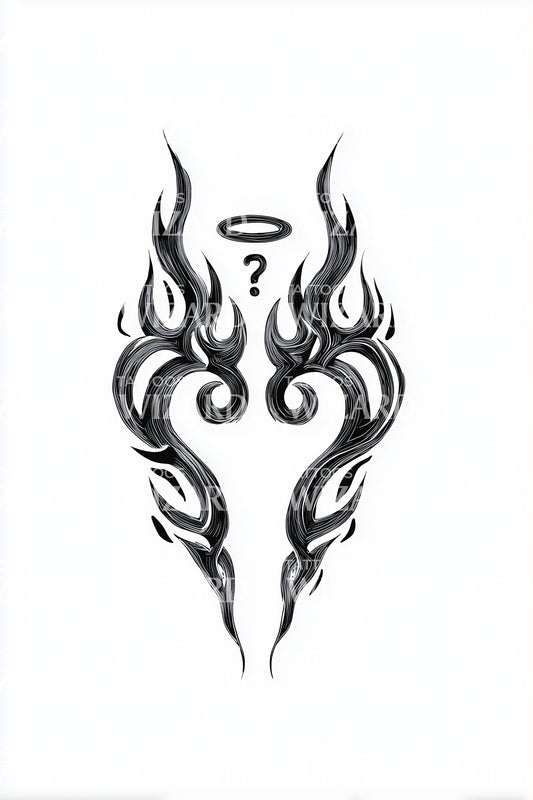 Tribal Halo Totem Tattoo Design