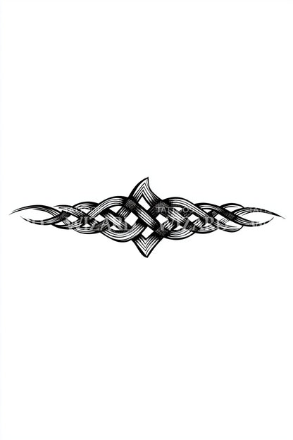 Tribal Knot Bar Tattoo Design