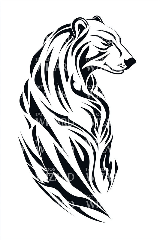 Tribal Lion Mane Tattoo Design