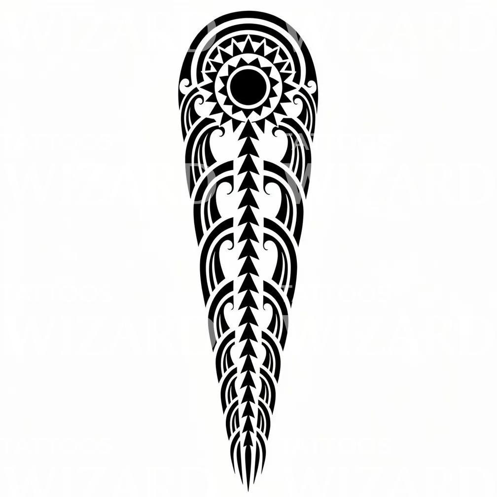 Tribal Sol Spyd Tatoveringsdesign