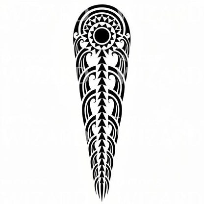 Tribal Sol Spyd Tatoveringsdesign