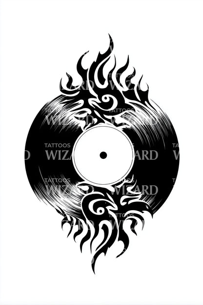 Tribal Vinyl Sun Swirl Tattoo Design