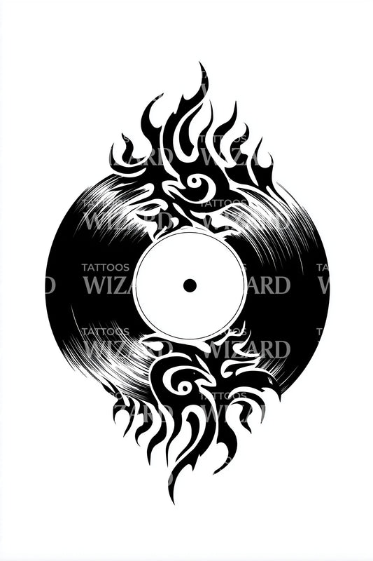 Tribal Vinyl Sun Swirl Tattoo Design