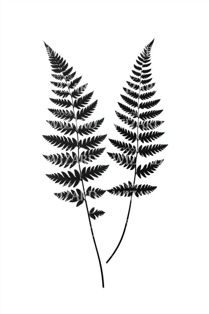 Trio Fern Fronds Tattoo Idea