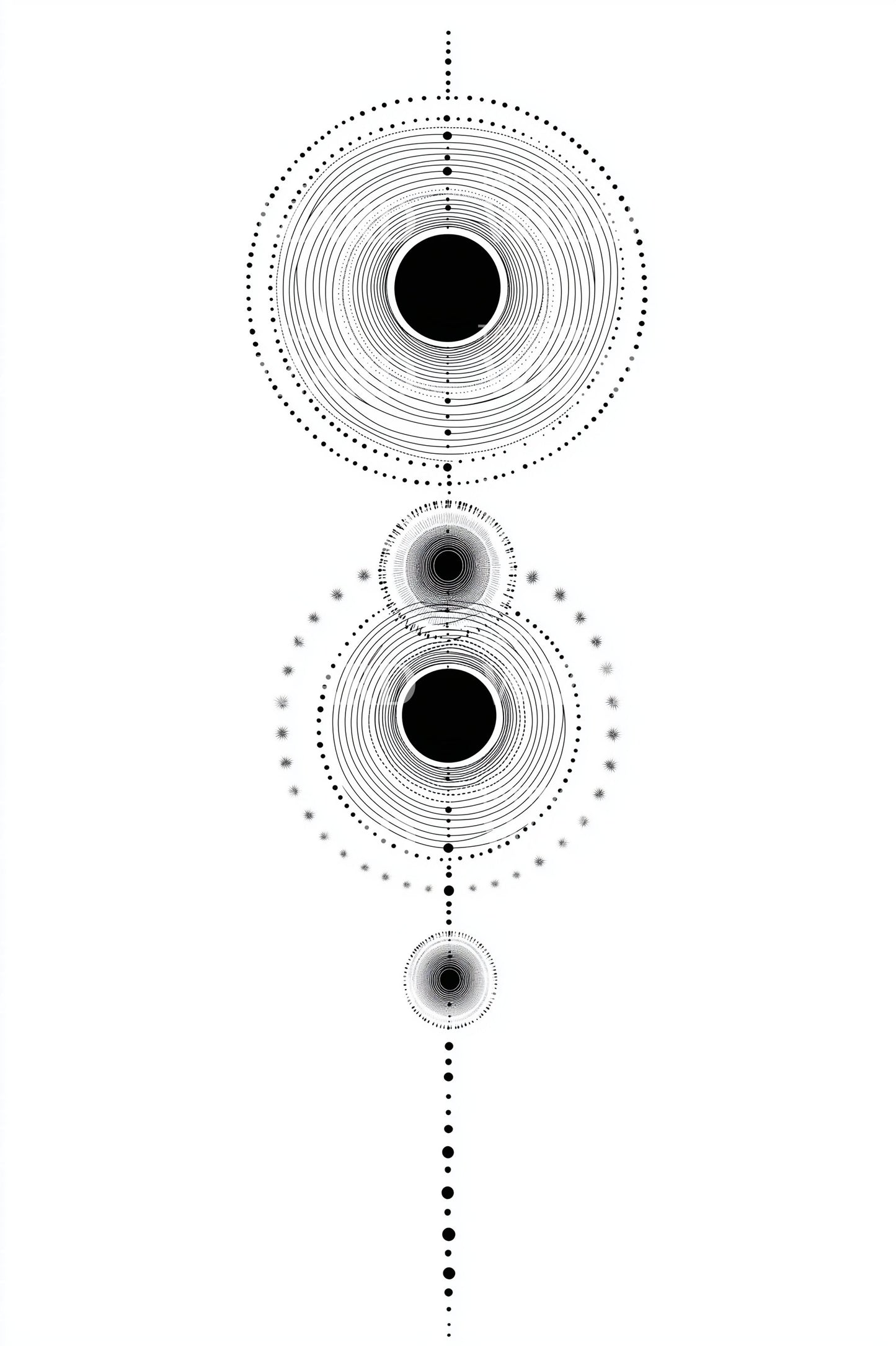 Triple Eclipse Orbit Tattoo Design