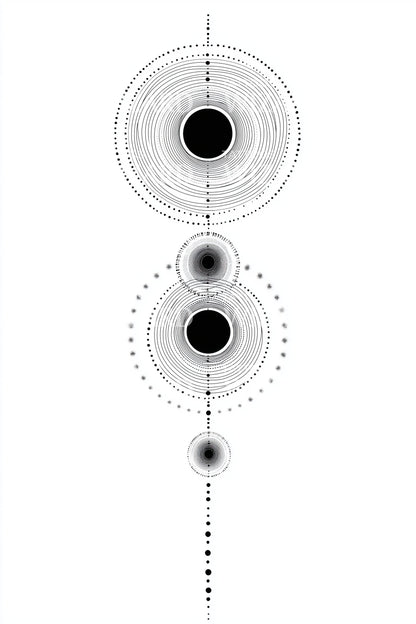 Triple Eclipse Orbit Tattoo Design