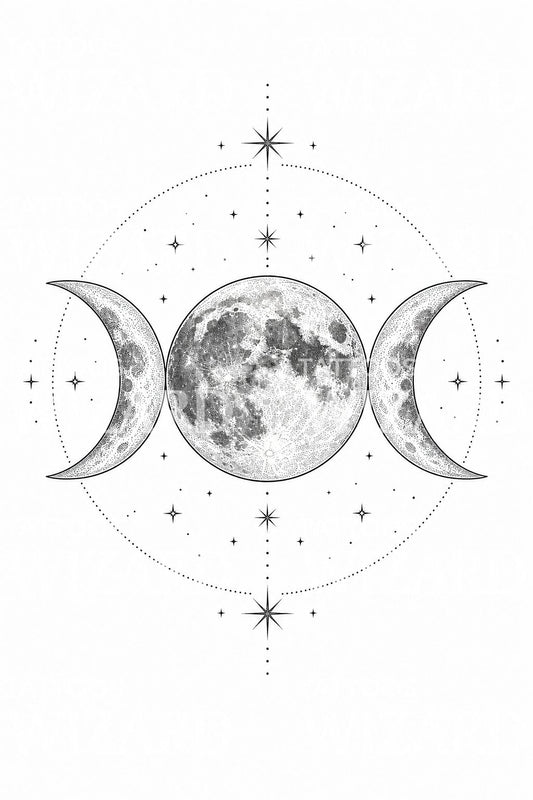 Design de tatouage Déesse Triple Lune