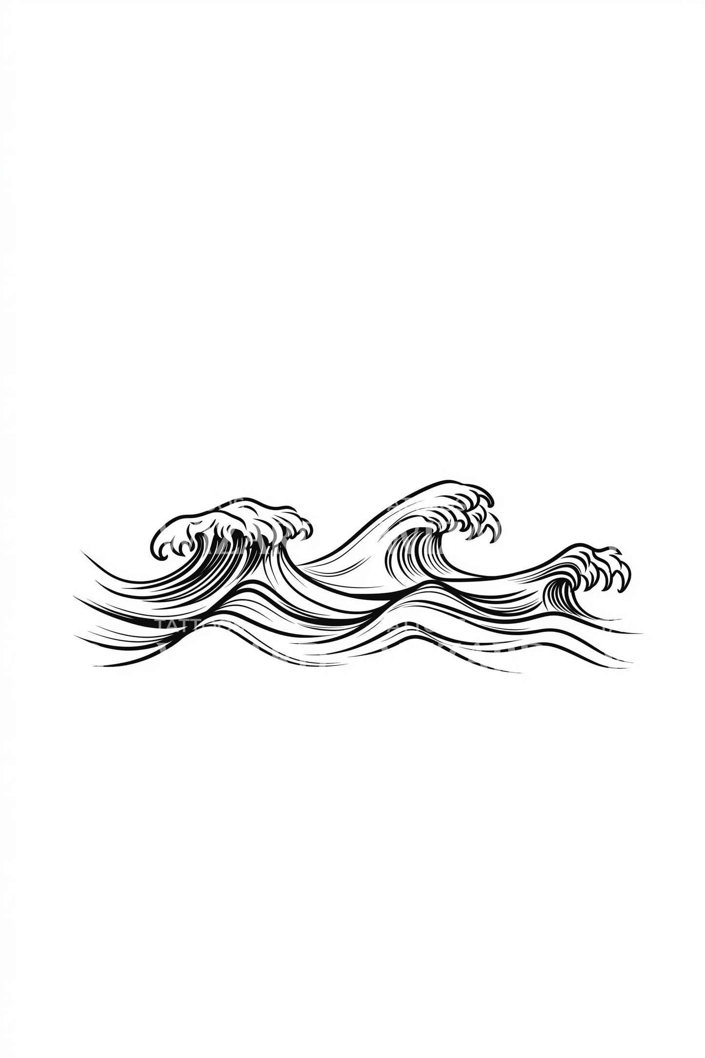 Triple Ocean Swell Tattoo Idea