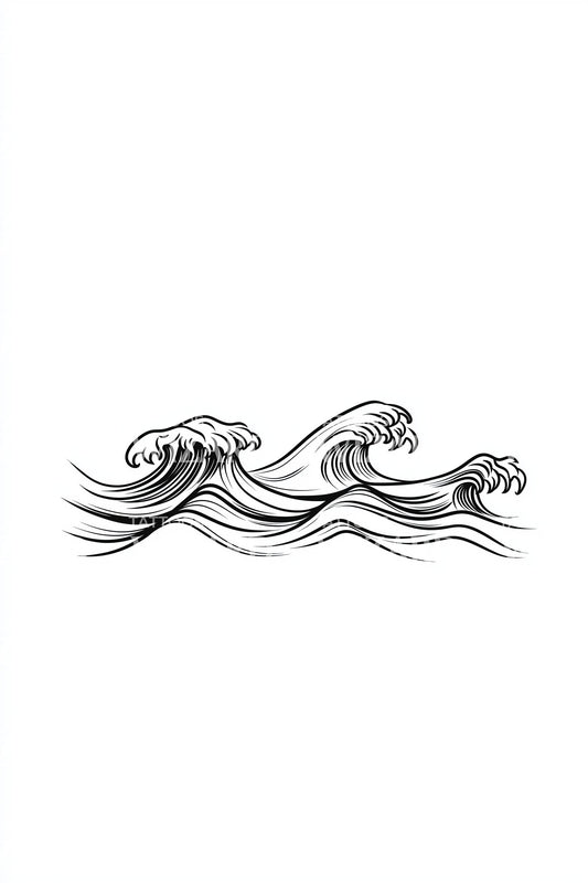 Triple Ocean Swell Tattoo Idea