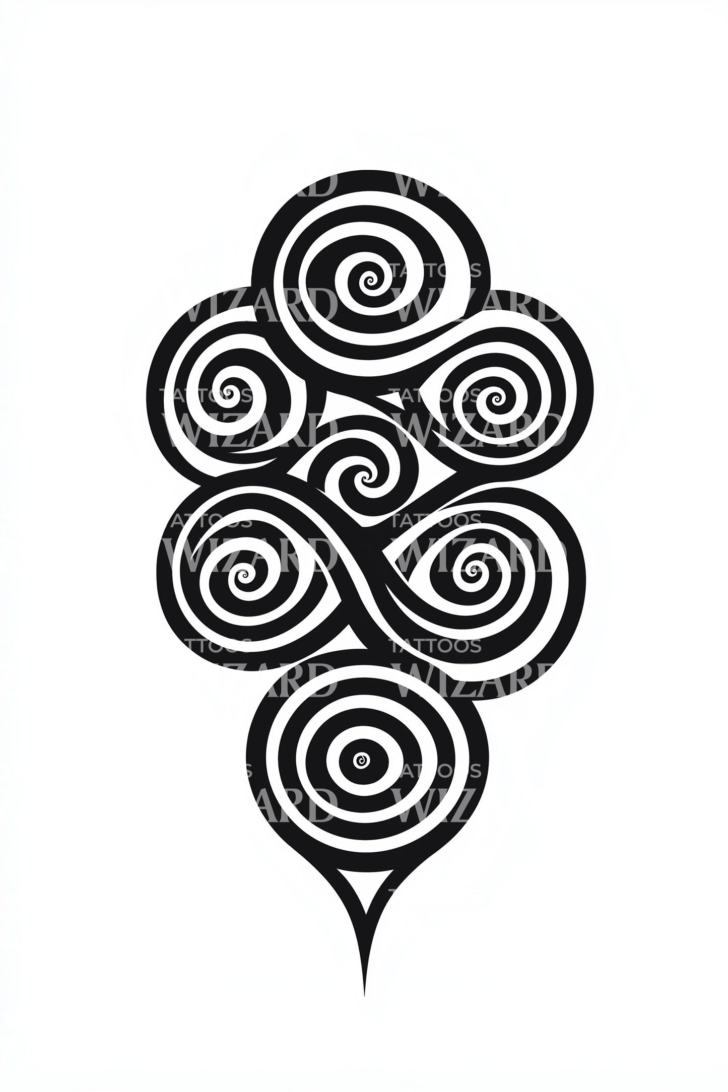 Triple Spiral Totem Tattoo Design