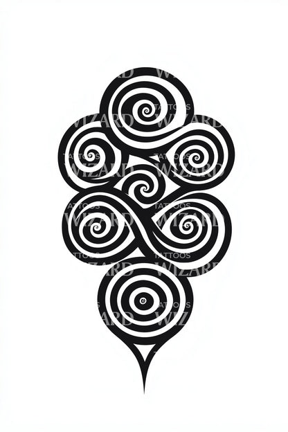 Triple Spiral Totem Tattoo Design