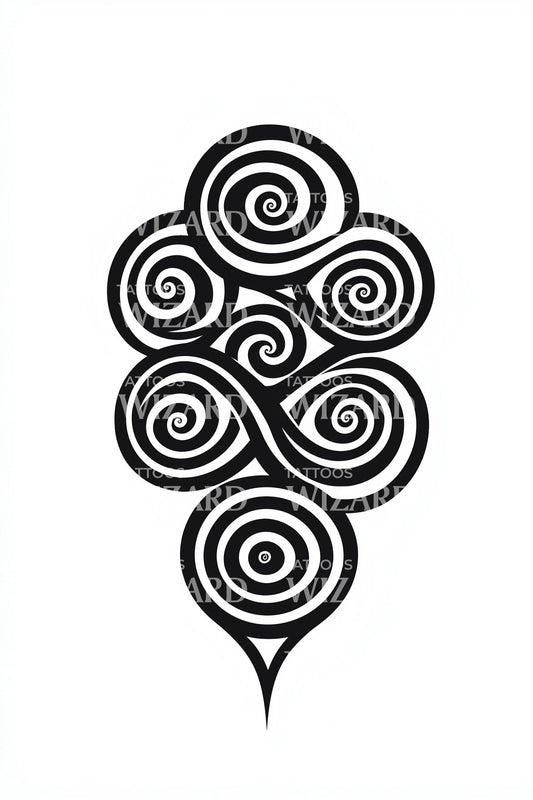 Triple Spiral Totem Tattoo Design