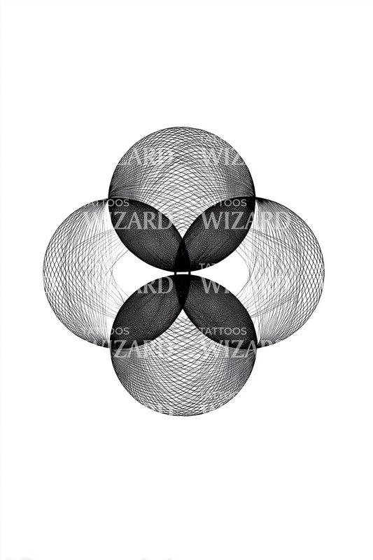 Triple Vesica Petals Tattoo Design