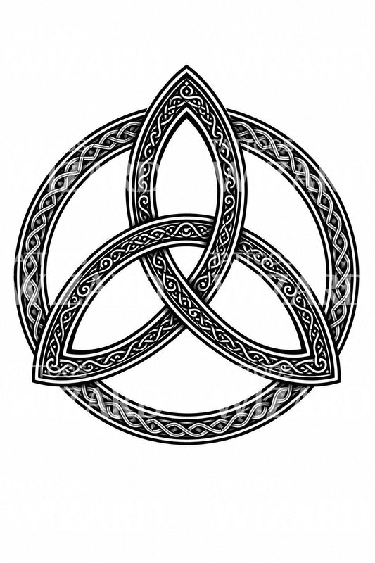 Motif de tatouage triquetra noeud de la Trinité