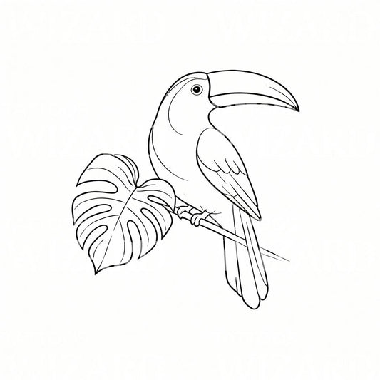 Tropical Toucan Tattoo Design