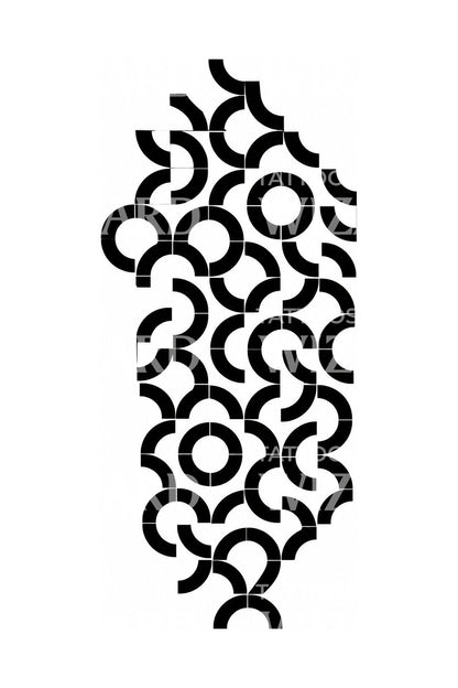 Tatuaje geométrico de mosaicos de Truchet