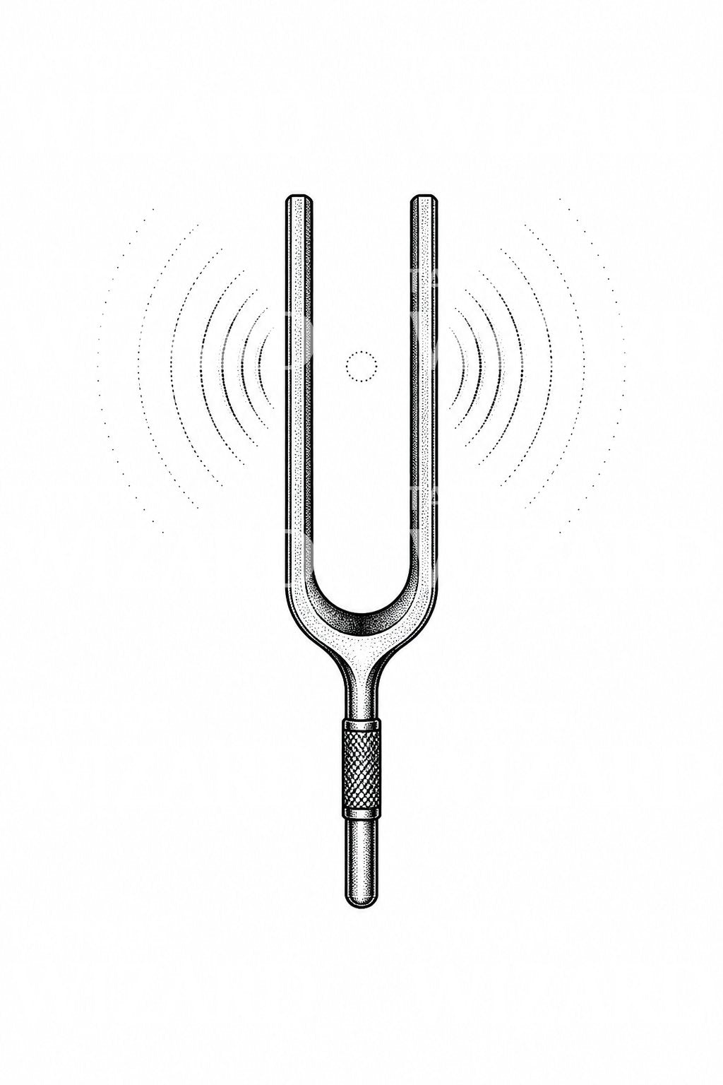 Tuning Fork Sound Waves Tattoo Idea